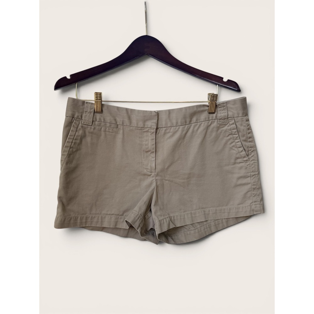 J.Crew City Fit Khaki Chino Shorts 12 Casual Classic Twill Cotton